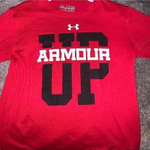 Under Armor heat gear red shirt